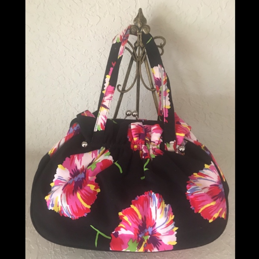 Lulu Guinness Floral Kisslock Bag
